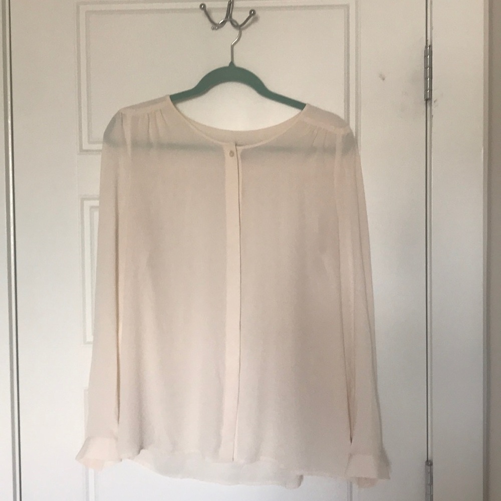 Loft M hidden-button front blouse